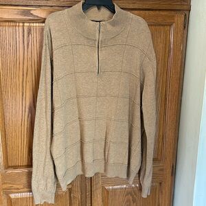 Vintage Van Heusen Quarter Zip Cotton Sweater
